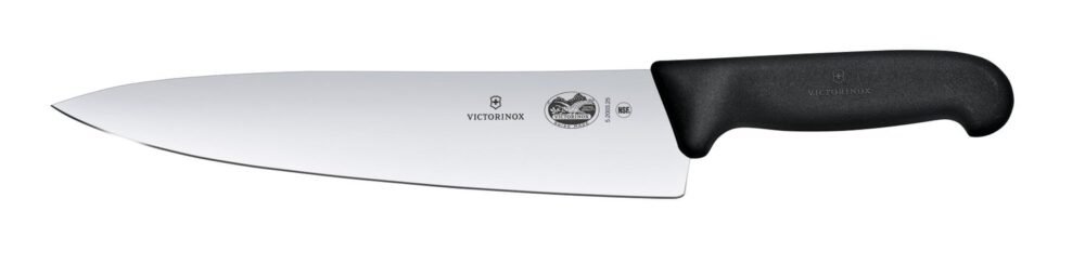 Virtuvinis peilis, platūs ašmenys, Victorinox, Juodas, (L)380mm
