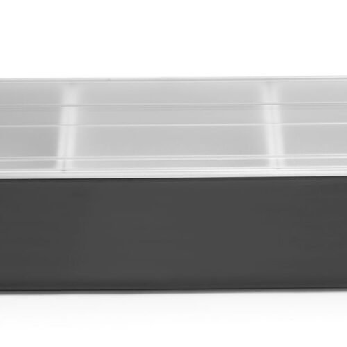 Barmeno dėžutė gėrimų priedams – 3 įdėklai, BarUp, Juodas, 480x150x(H)100mm