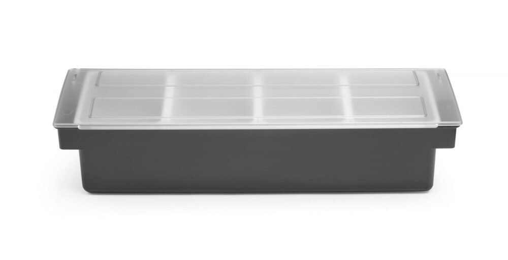 Barmeno dėžutė gėrimų priedams – 4 įdėklai, BarUp, 480x150x(H)100mm
