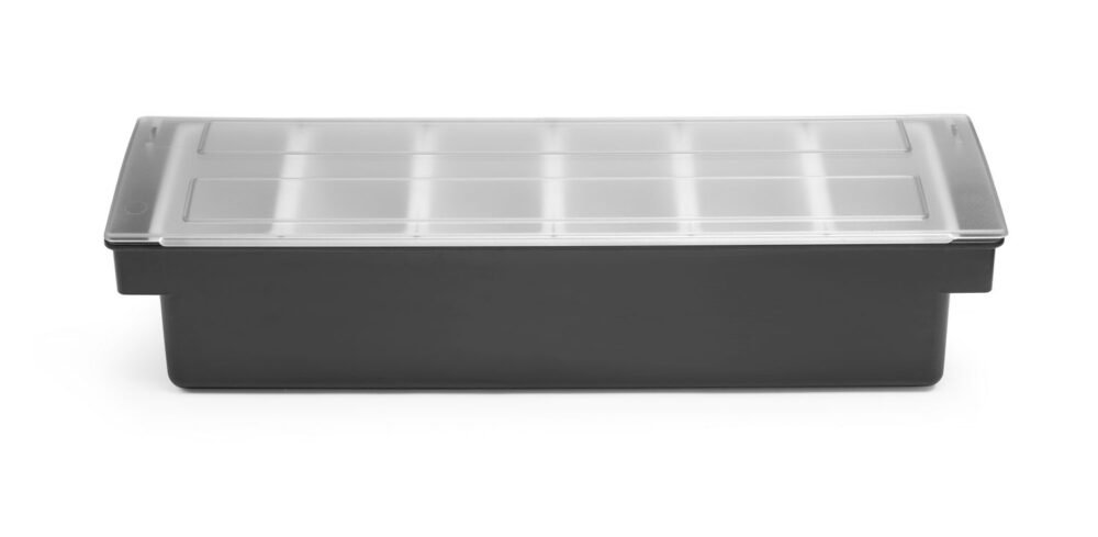 Barmeno dėžutė gėrimų priedams – 6 įdėklai, BarUp, 480x150x(H)100mm