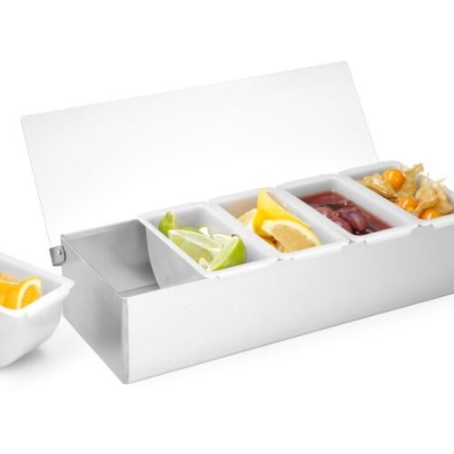 Baro konteineris gėrimų priedams, BarUp, 5 konteineris, 375x140x(H)90mm