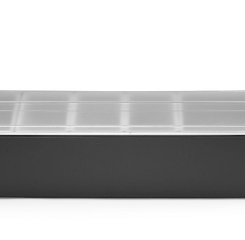 Baro konteineris gėrimų priedams – 5 įdėklai, BarUp, Juodas, 480x150x(H)100mm