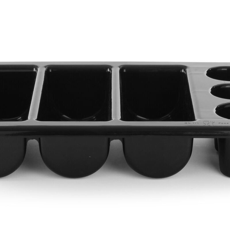 552360 Stalo įrankių dėklas - GN 1/1, HENDI, Juodas, 530x325x(H)105mm