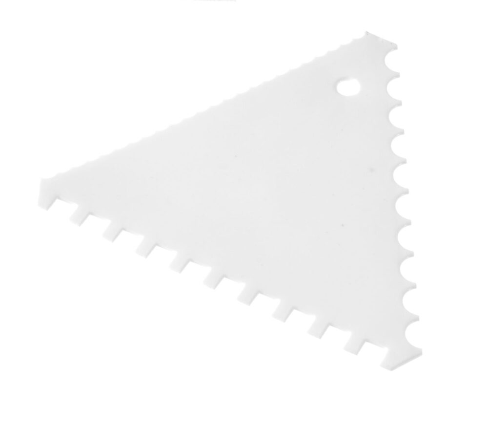 Trikampio formos tešlos gremžtukas-šukos – 6 vnt. komplektas, HENDI, platūs tarpai, 6 vnt., 110x110x(H)mm