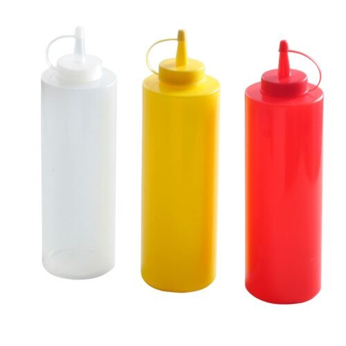 Šaltųjų padažų dalytuvai - 3 vnt., HENDI, 0,7L, Permatomas, 3 vnt., ⌀70x(H)240mm