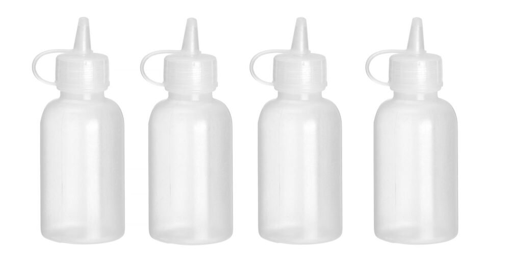 Mini padažų dozatorius – 4 vnt. rinkinys., HENDI, 0,05L, Permatomas, ⌀35x(H)100mm