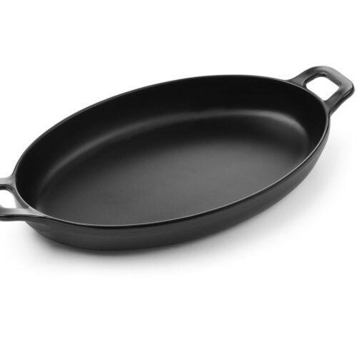 Miniatiūrinė ovali keptuvė Little Chef, Fine Dine, Juodas, 263x140x(H)37mm