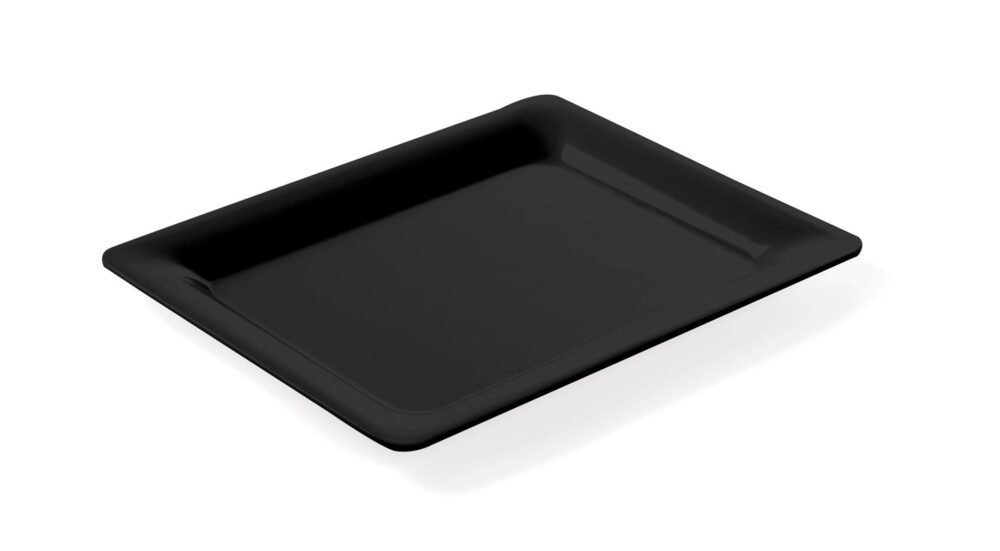Serviravimo padėklai iš melamino, APS, GN 1/2, Juodas, 325x265x(H)30mm
