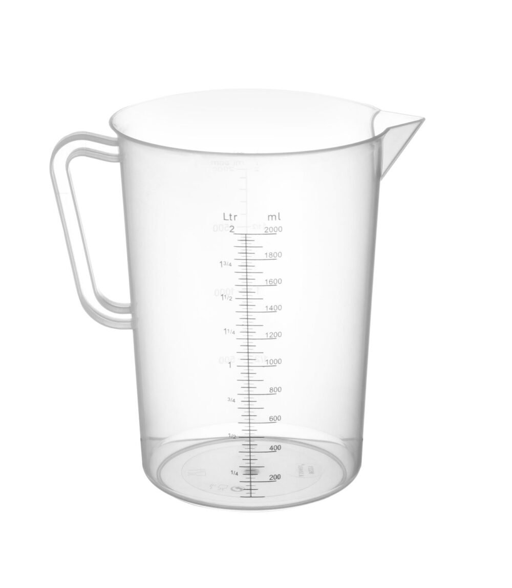 Polipropileno ąsotis su matavimo skale, HENDI, 2L, ⌀140x(H)215mm