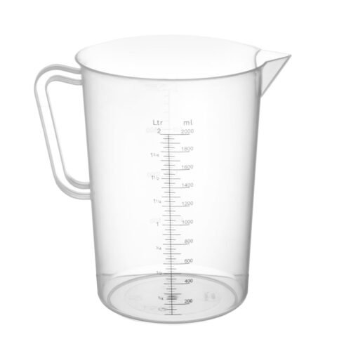 Polipropileno ąsotis su matavimo skale, HENDI, 2L, ⌀140x(H)215mm