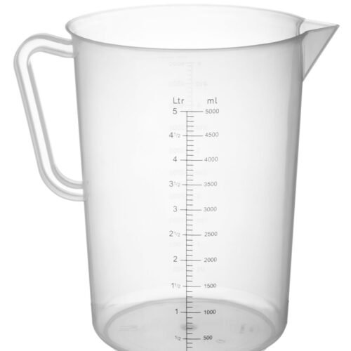 Polipropileno ąsotis su matavimo skale, HENDI, 5L, ⌀190x(H)270mm