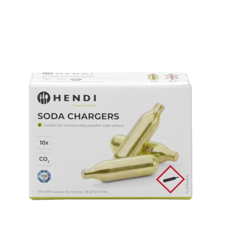 Kapsulės sodos vandeniui CO₂, HENDI, 10 vnt