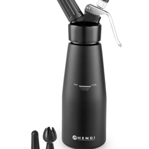 Grietinėlės plakiklis, HENDI, Kitchen Line, 0,5L, Juodas, ⌀80x(H)260mm