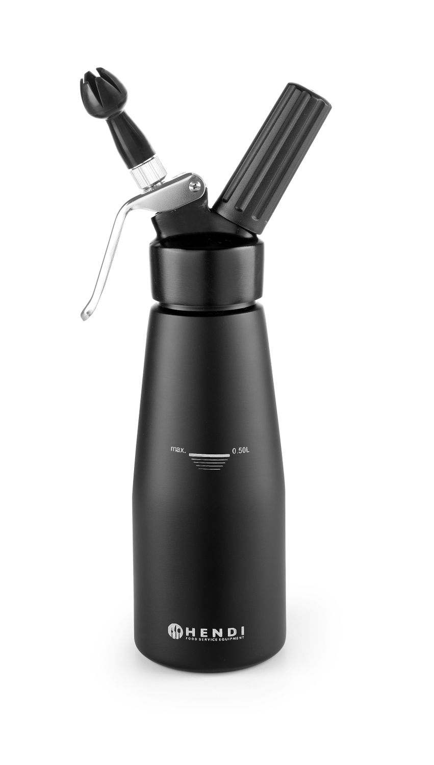 Grietinėlės plakiklis, HENDI, Kitchen Line, 0,5L, Juodas, ⌀80x(H)260mm