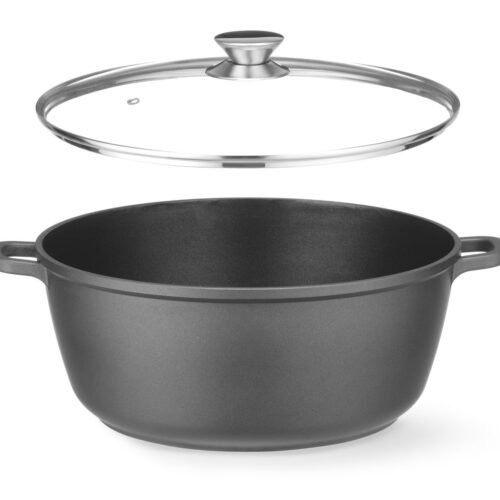 Troškintuvas su nelimpančia danga, HENDI, 7L, Juodas, 367x290x(H)122mm