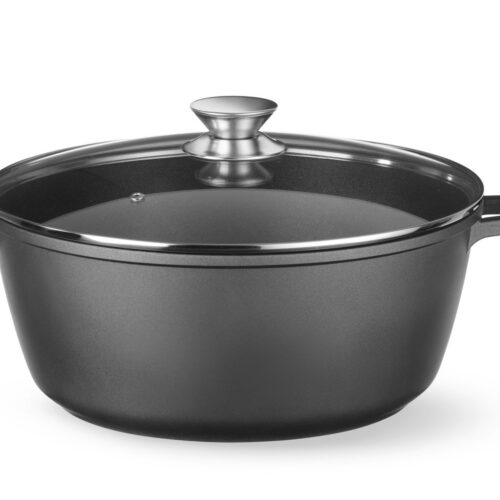 Troškintuvas su nelimpančia danga, HENDI, 7,5L, Juodas, 387x310x(H)130mm