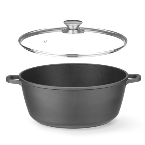 Troškintuvas su nelimpančia danga, HENDI, 7,5L, Juodas, 387x310x(H)130mm