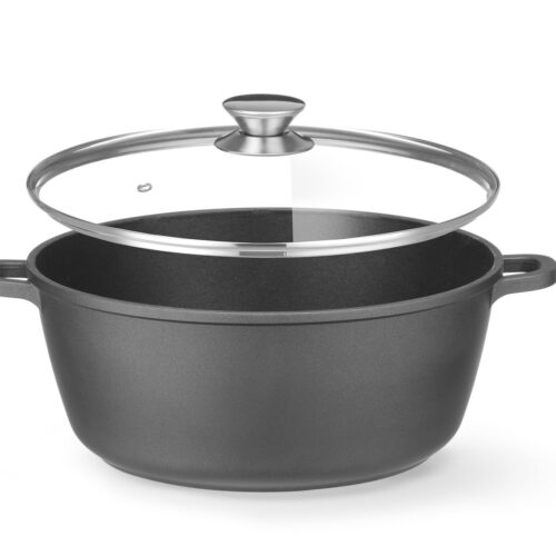 Troškintuvas su nelimpančia danga, HENDI, 7,5L, Juodas, 387x310x(H)130mm