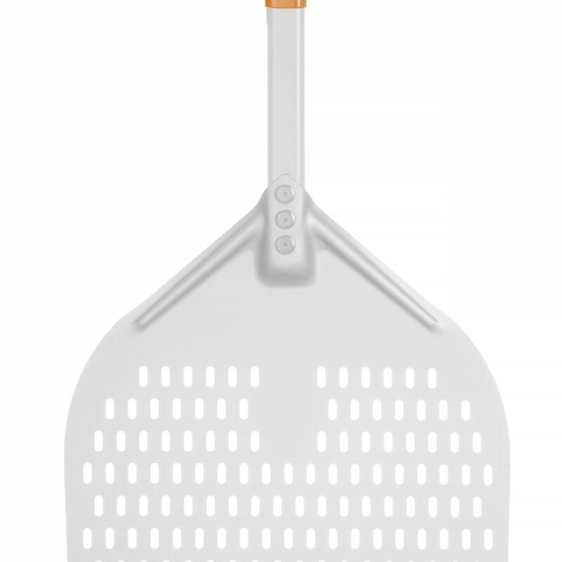 Kvadratinė picos mentelė, perforuota, su trumpa rankena, HENDI, 350x710mm