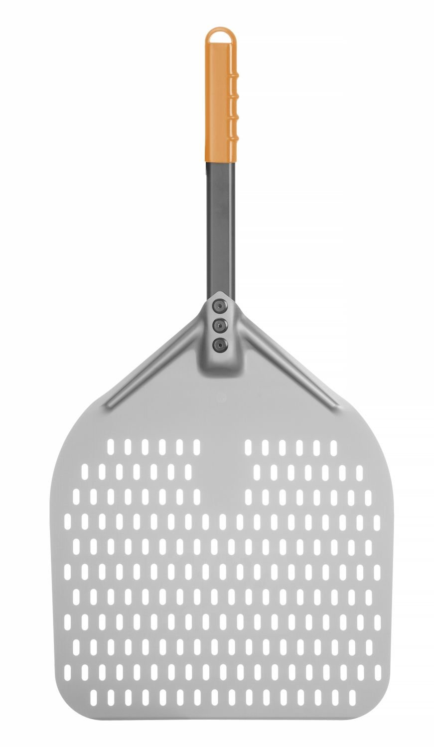 Kvadratinė picos mentelė, perforuota, su trumpa rankena, HENDI, 350x710mm
