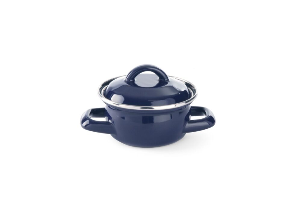 Sriubų ir padažų puodas su dangčiu, HENDI, 0,6L, Mėlynas, ⌀120x(H)95mm