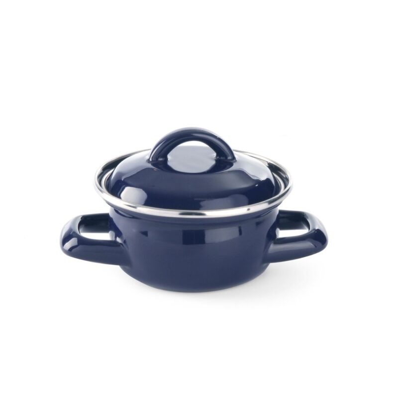 Sriubų ir padažų puodas su dangčiu, HENDI, 0,6L, Mėlynas, ⌀120x(H)95mm