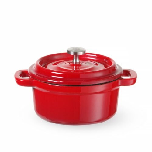 Emaliuotas ketaus puodas, HENDI, 0,27L, Raudona, 130x100x(H)48mm
