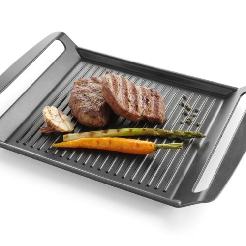 Padėklas Titanium Profesionalus indukcinėms viryklėms, su grioveliais, HENDI, 390x260x(H)35mm