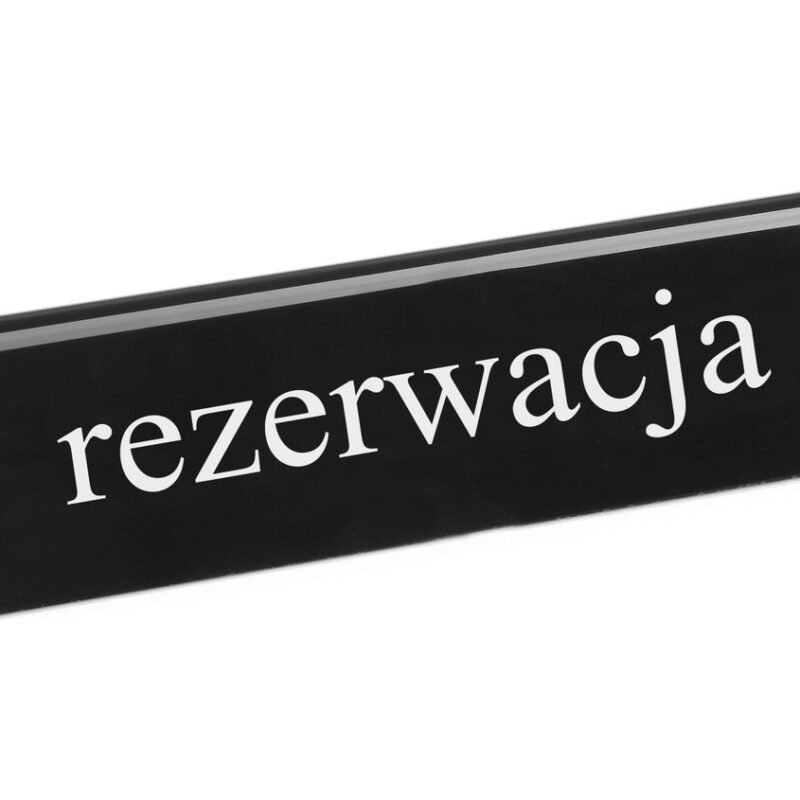 Stalinė informacinė lentelė - „Rezervuota”, HENDI, rezerwacja, 130x30x(H)38mm