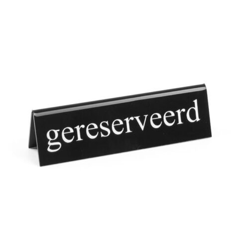 Stalinė informacinė lentelė - „Rezervuota”, HENDI, "стол закaзан", 130x26x(H)36mm
