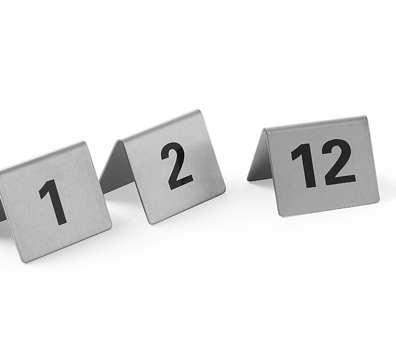 Informacinės lentelės numeriai, HENDI, Numeriai 1-12, 50x35x(H)40mm