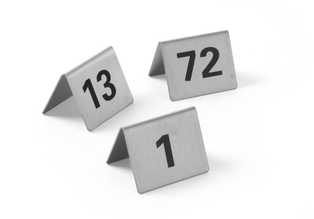 Informacinės lentelės numeriai, HENDI, Numeriai 1-12, 50x35x(H)40mm