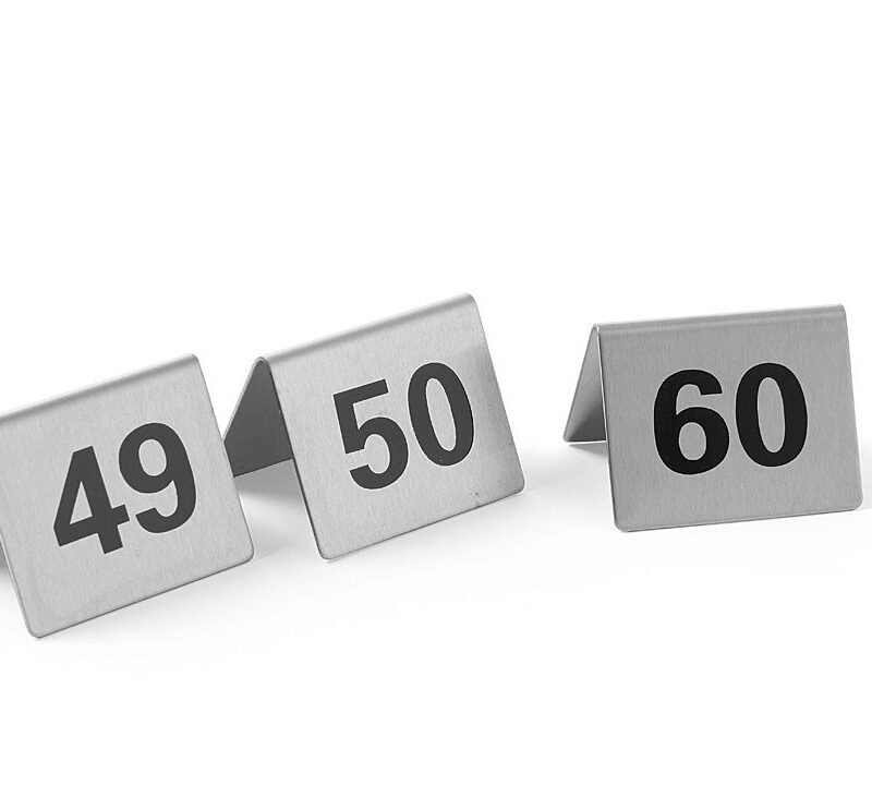 Informacinės lentelės numeriai, HENDI, Numeriai 49-60, 50x35x(H)40mm