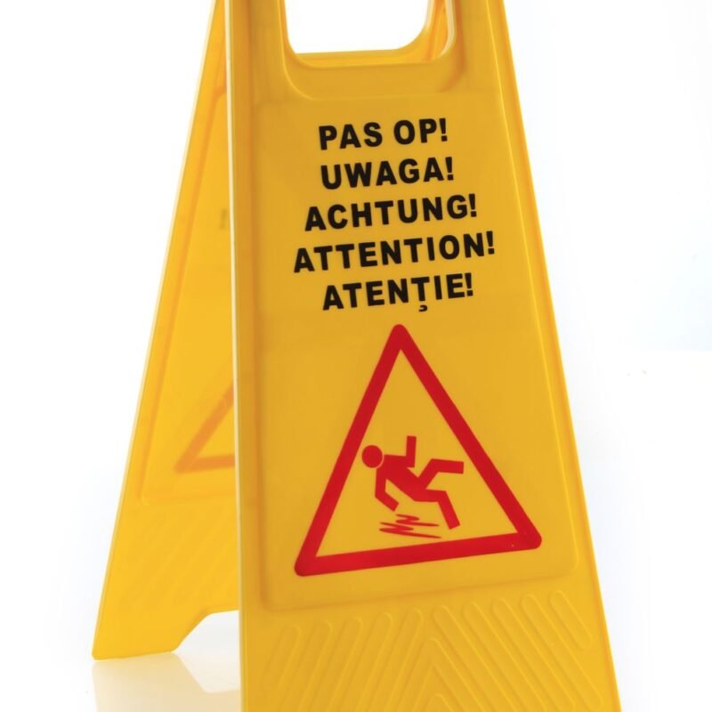 663950_2016 Informacinis ženklas - dėmesio! Slidžios grindys, HENDI, 300x460x(H)615mm