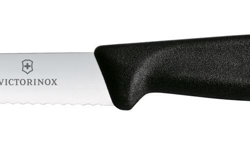 Dantytas daržovių peilis, Victorinox, Juodas, (L)212mm