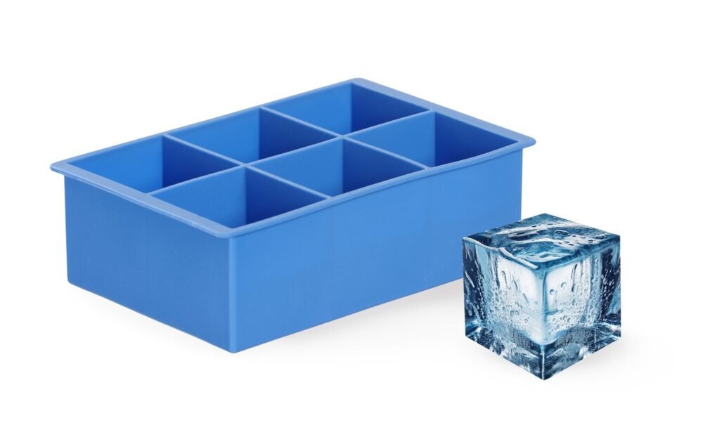 XL dydžio ledo kubelių forma, BarUp, Mėlynas, 170x110x(H)52mm