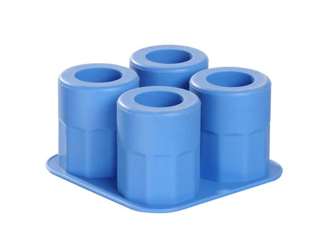 Taurelės pavidalo ledo kubelių forma, BarUp, Mėlynas, 122x122x(H)60mm