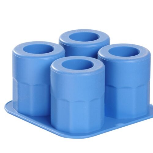 Taurelės pavidalo ledo kubelių forma, BarUp, Mėlynas, 122x122x(H)60mm