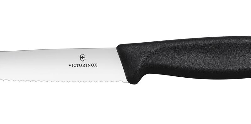 Kepsnių ir picos peilis, Victorinox, Juodas, 2 vnt., (L)232mm