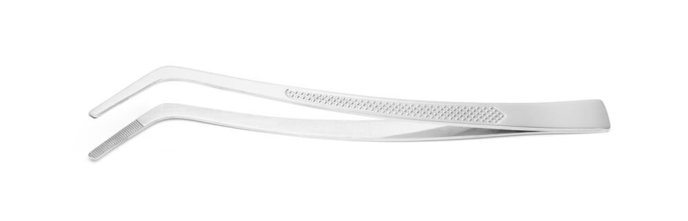 Lenktas pincetas su profiliuota rankena, HENDI, (L)240mm