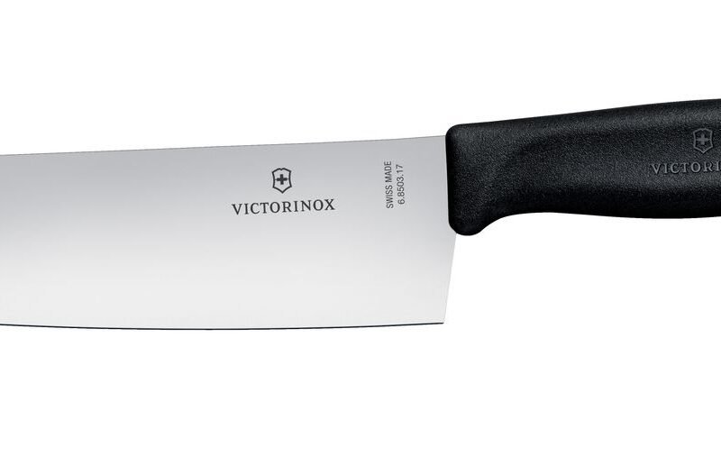 Santoku peilis „Granton“ kraštu, Victorinox, Juodas, (L)298mm