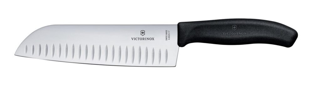 Santoku peilis „Granton“ kraštu, Victorinox, Juodas, (L)298mm