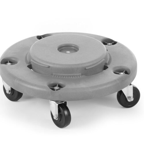 Apvalaus konteinerio vežimėlis 120l, AmerBox, Šviesiai pilkas, ⌀455x(H)165mm