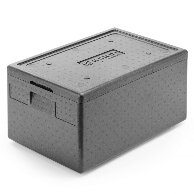 Termokonteineris iš kopolimero piocelan, HENDI, Kitchen Line, GN 1/1, 46L, Juodas, 600x400x(H)320mm