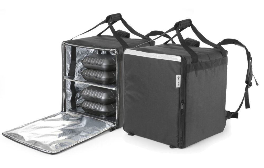 Izoliuota maisto pristatymo kuprinė, HENDI, 75,2L, Juodas, 410x410x(H)480mm