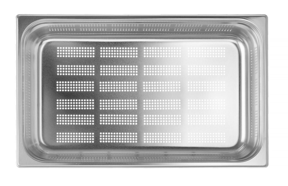 Perforuota talpykla GN 1/1, HENDI, Profi Line, GN 1/1, 21L, Šviesiai pilkas, (H)150mm