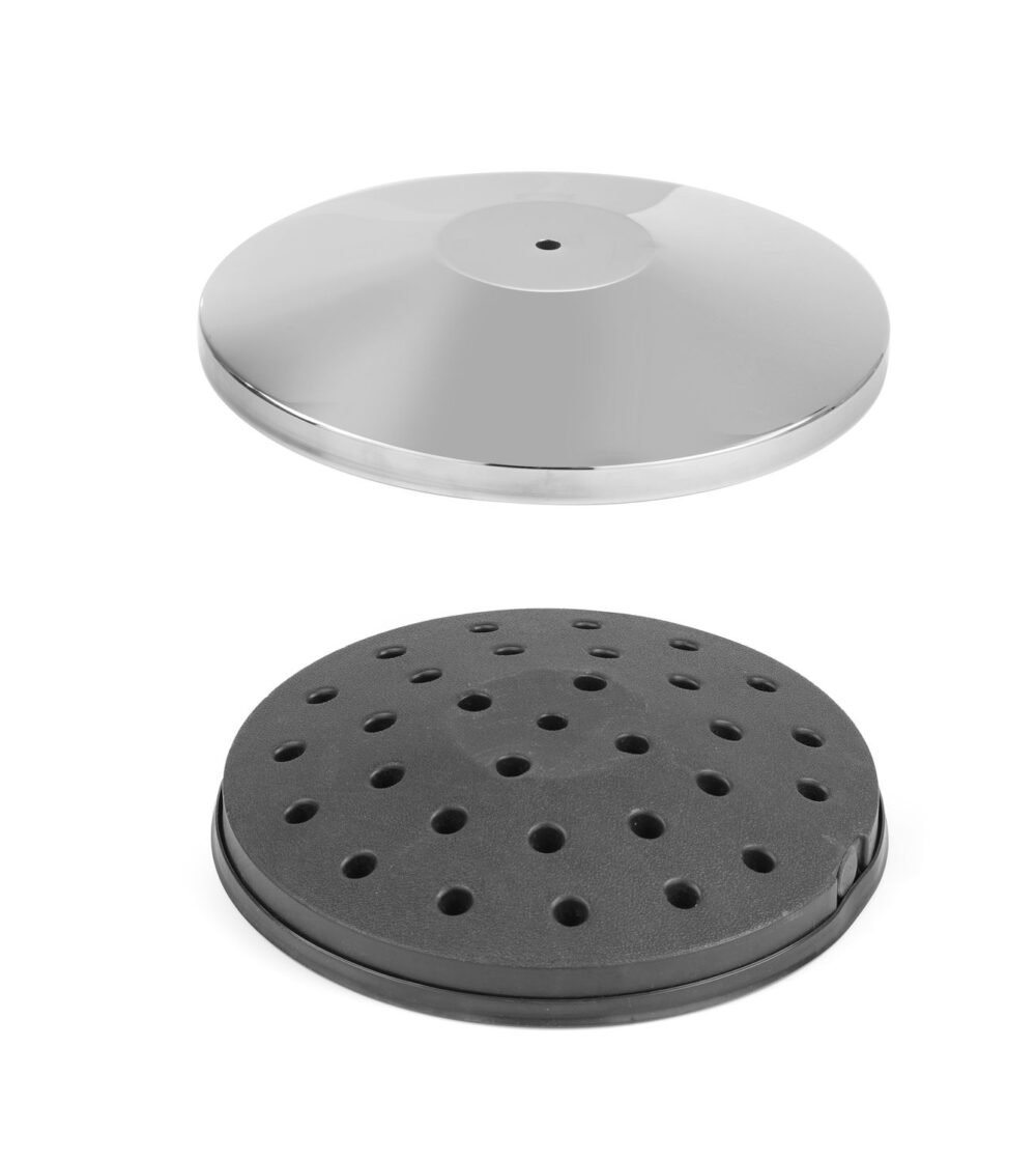 Pagrindas sidabro chromo barjero stulpui, HENDI, ø360x(H)65mm