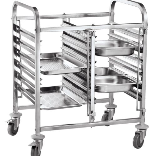 Dvigubas vežimėlis talpykloms transportuoti – 12x GN 1/1, HENDI, 810x610x(H)960mm