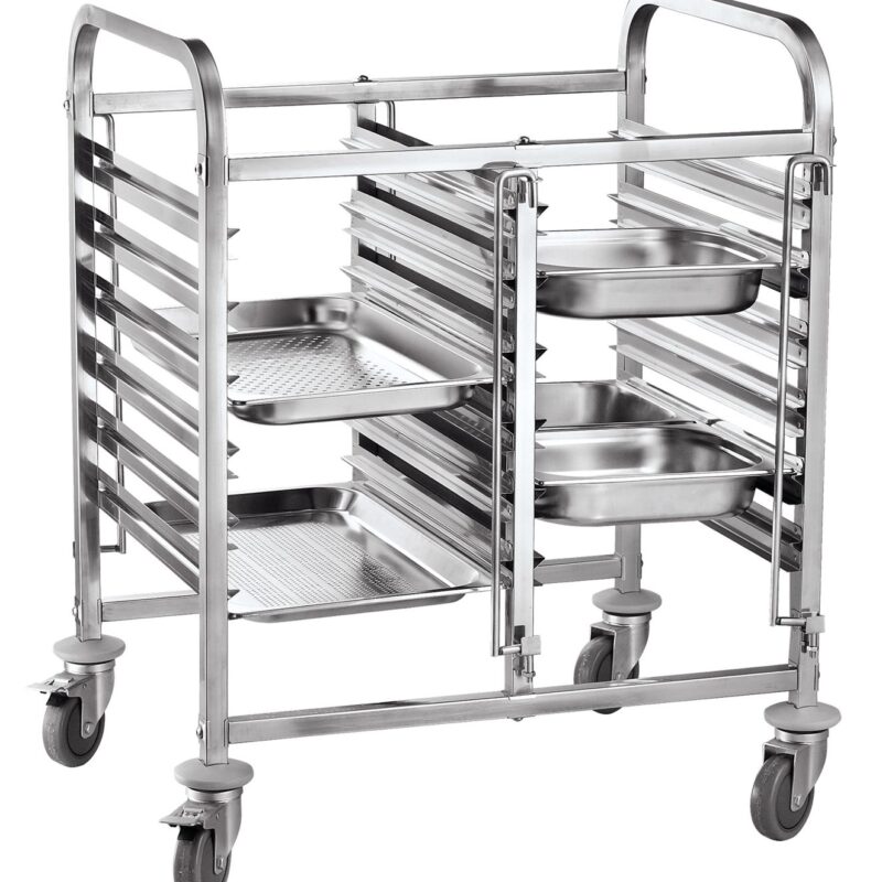 Dvigubas vežimėlis talpykloms transportuoti – 12x GN 1/1, HENDI, 810x610x(H)960mm