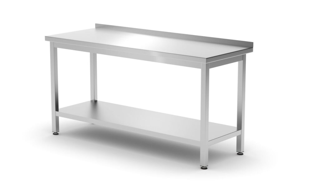 Sieninis stalas su lentyna – susukamas, gylis 600 mm, HENDI, Profi Line, 1600x600x(H)850mm